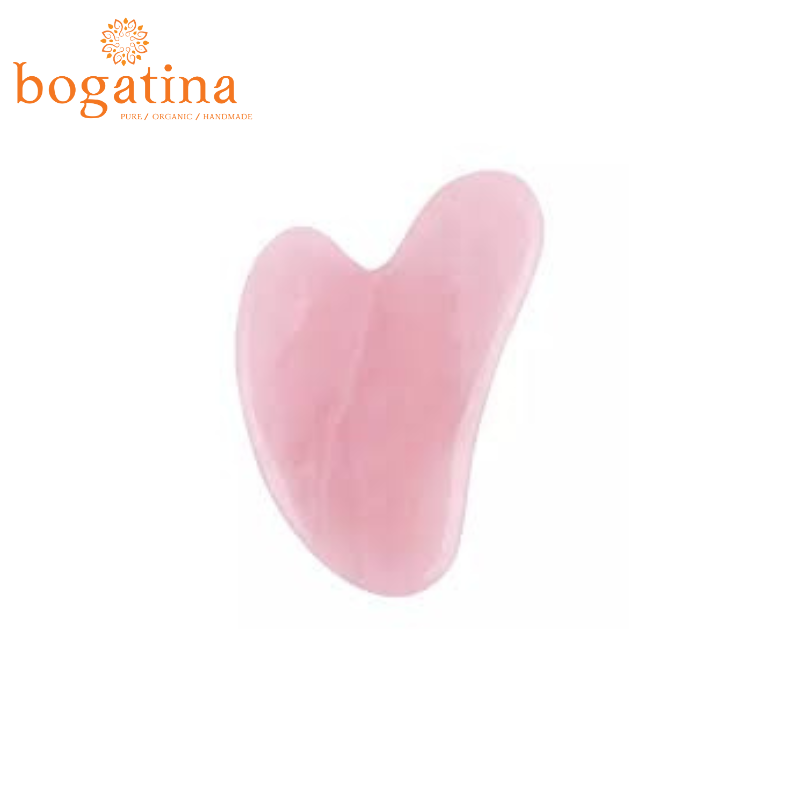 Масажен камък гуа ша gua sha розов кварц